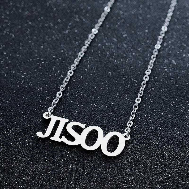 Men Women Kpop Jewelry Korea Group ROSE LISA JISOO JENNIE Letter Fashion Hip-hop Long Chain Stainl Steel NecklacesXJ241227