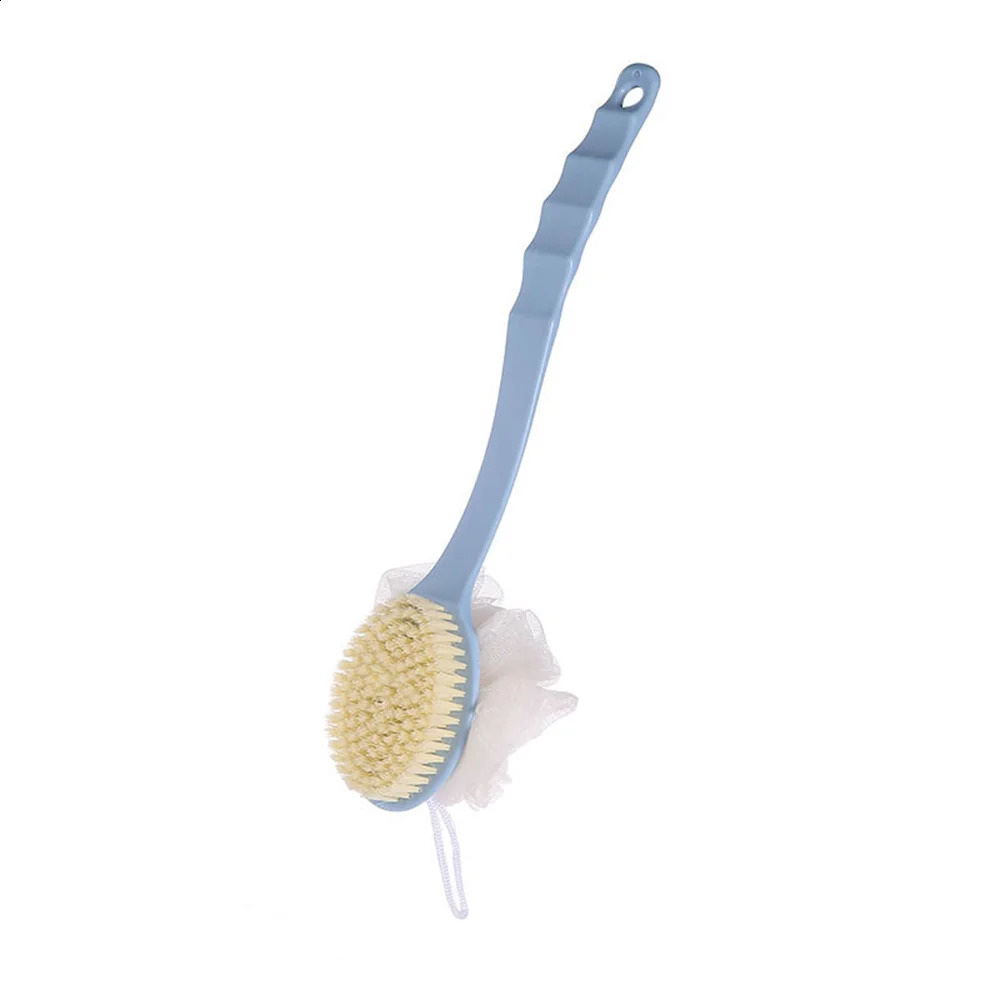 Soft Hair Massage Bath Brush Long Handle Back Rub Brush 2 In 1 Bath Brush With Bath Ball Bath Brush Double Side Scrub Brush 241226