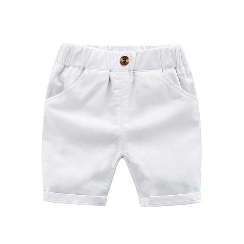 DE PEACH New Preschool Childrens Casual Shorts Boys Shorts Summer Cotton Childrens Beach Shorts Solid Color Baby Clothing 2-6 Years W241227