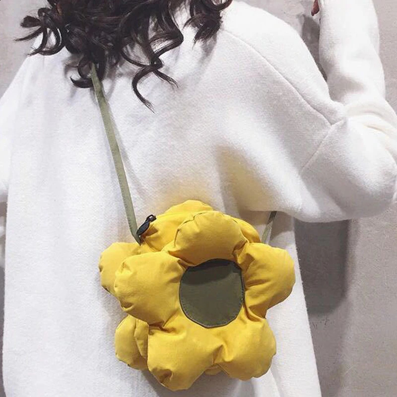 Sunflower Small Bag Fashion Cute Flower Shoulder Crossbody 241225