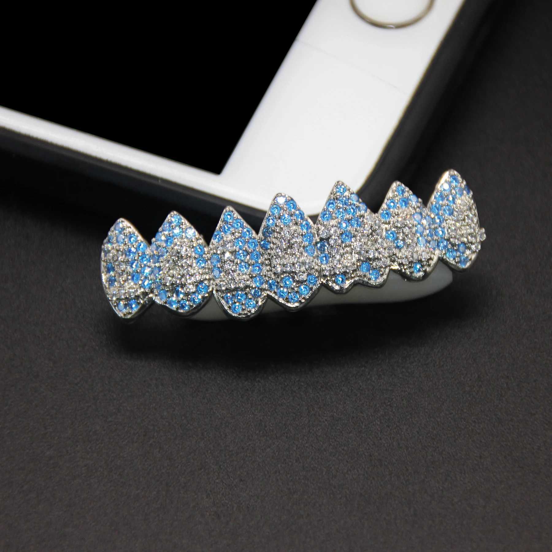 1pc Halloween New 1414Cool Teeth Decoration 8 Pointed Teeth Style Vampire Zircon Hip Hop Teeth Decoration Neutral False Teeth Co W241227