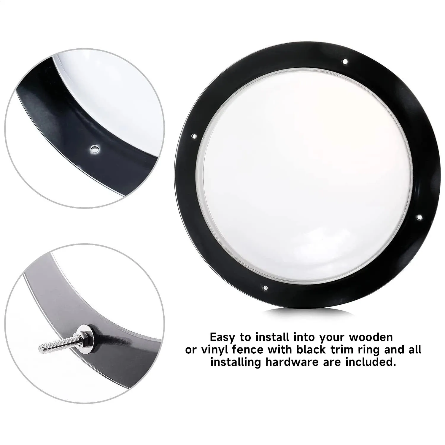 Dog Window For Fence Porthole Window Pet Acrylic Dome Dog Fence Peek Window Pet Supply Clear View Dome Pet Peek