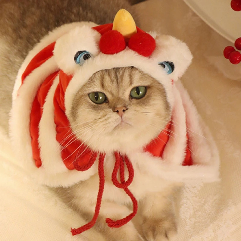 Pet Cat Dog Year Costumes Pet Spring Festival Cape Dress Up Clothes Small Dogs Cute Cat Cloak Yorkshire Pet Products 241225