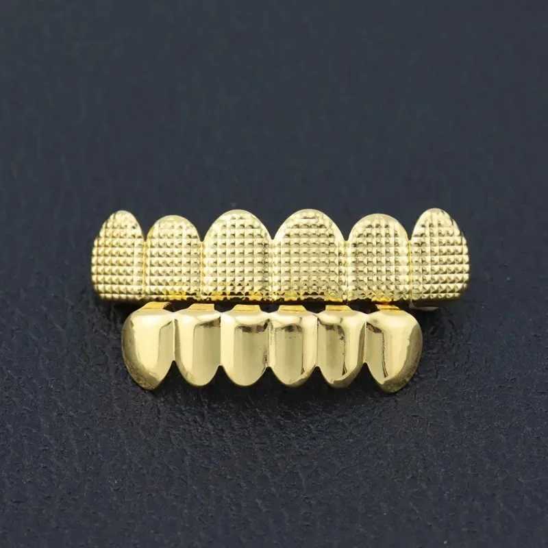 1 set of Hip Hop Grillz Gold Plated Grills Rock Grillz Cs Crystal Teeth Cs Halloween Vampire Teeth W241227