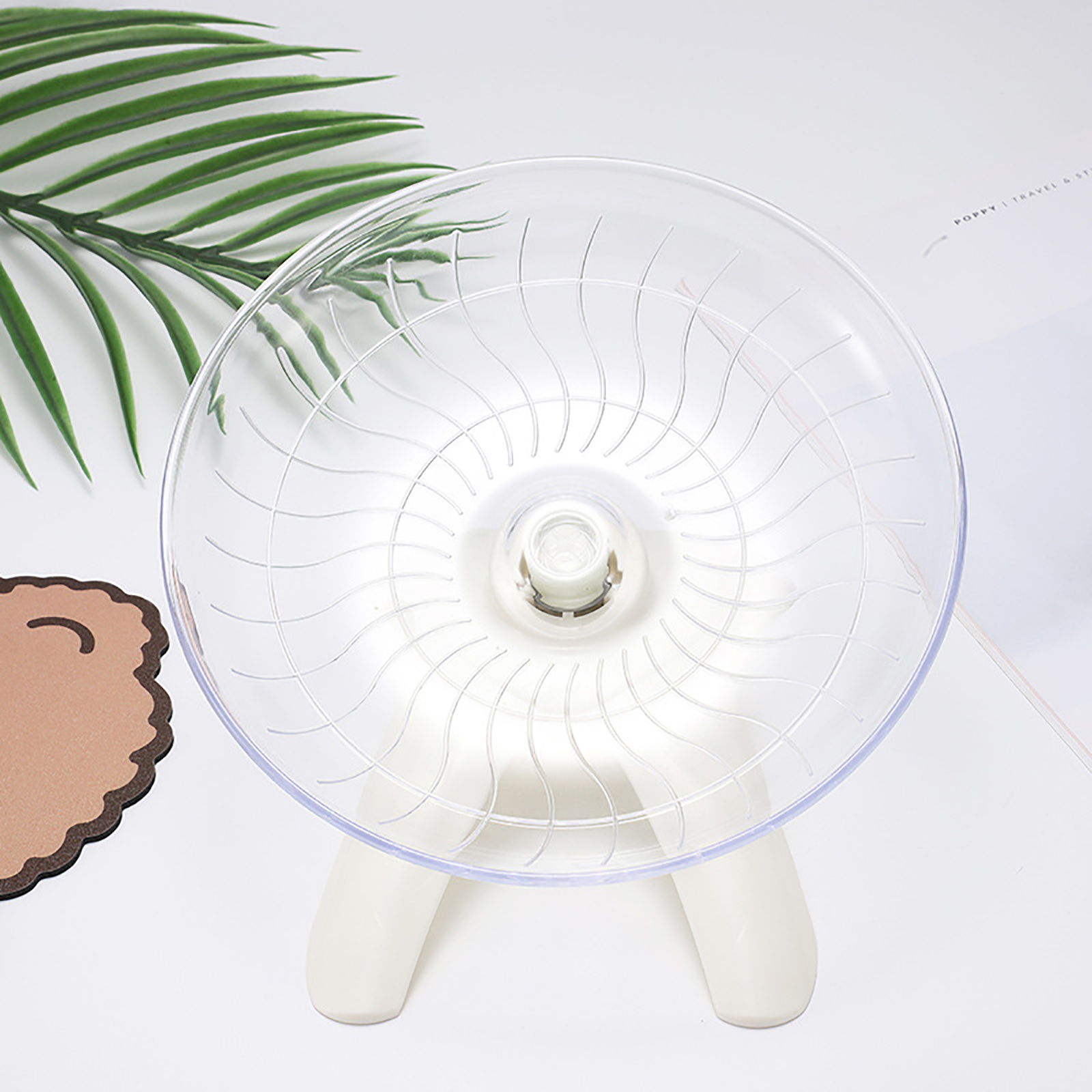 Ultra Quiet Slow Swivel Durable Non-Slip Running Wheel with Stand Small Hedgehog Parrot Hamster Exercise Wheel Supplies