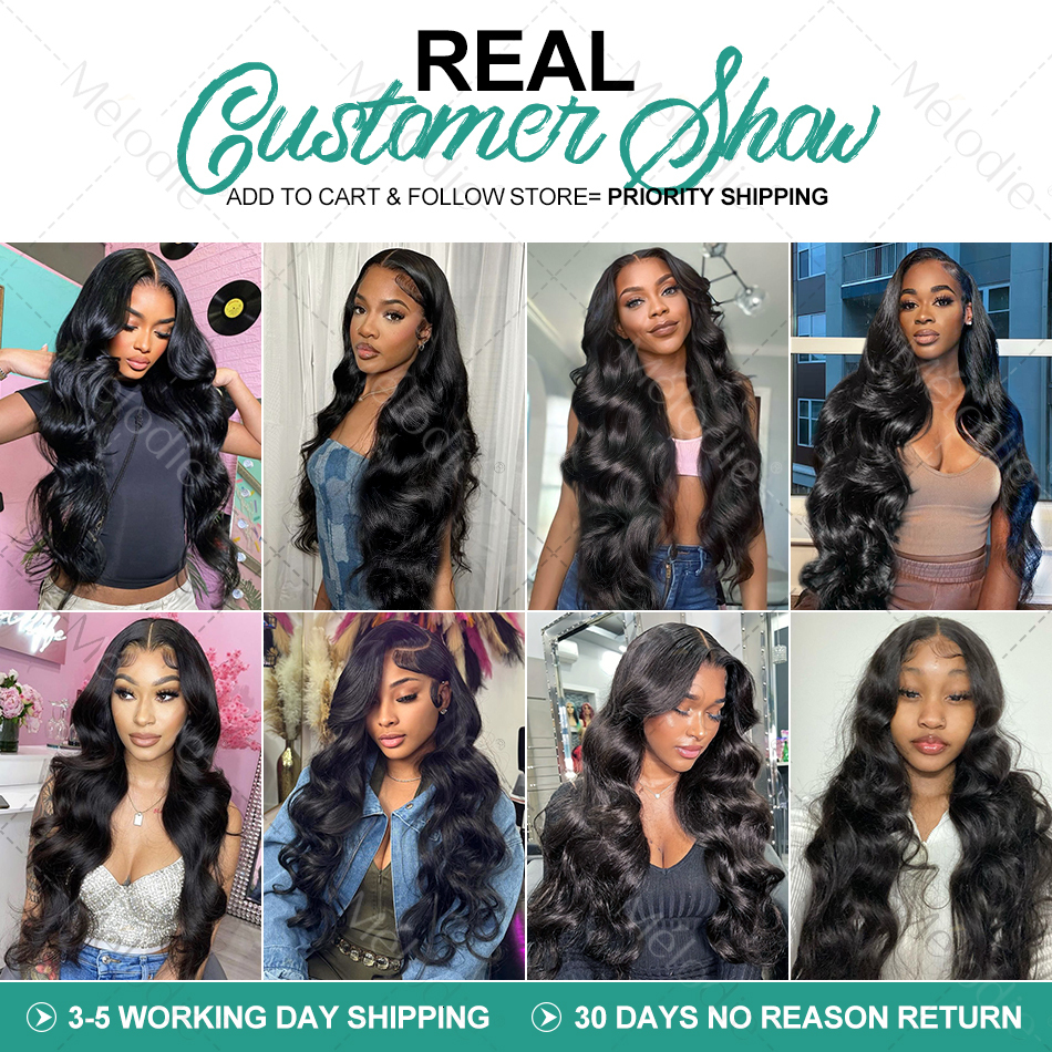 Melodie 220% HD 13X6 Front Human Hair Wigs 40 Inches Transparent Body Wave 5X5 Closure Brazilian Remy 13X4 Lace Frontal Wig