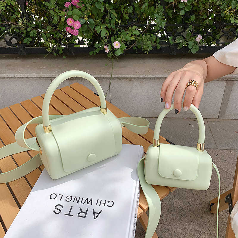 Bag women trendy pottery handbag, popular candy color, simple single shoulder diagonal pillow bag 241215