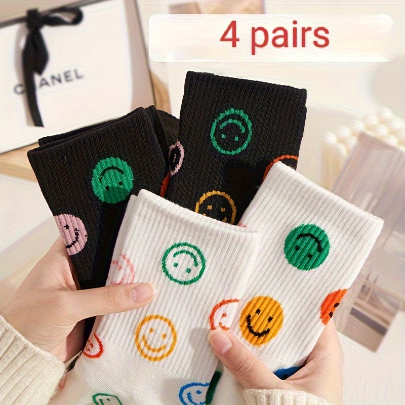 Stylish Ladies' Mid-Calf Sport Socks Set - Perfect Fit for Spring through Autumn
