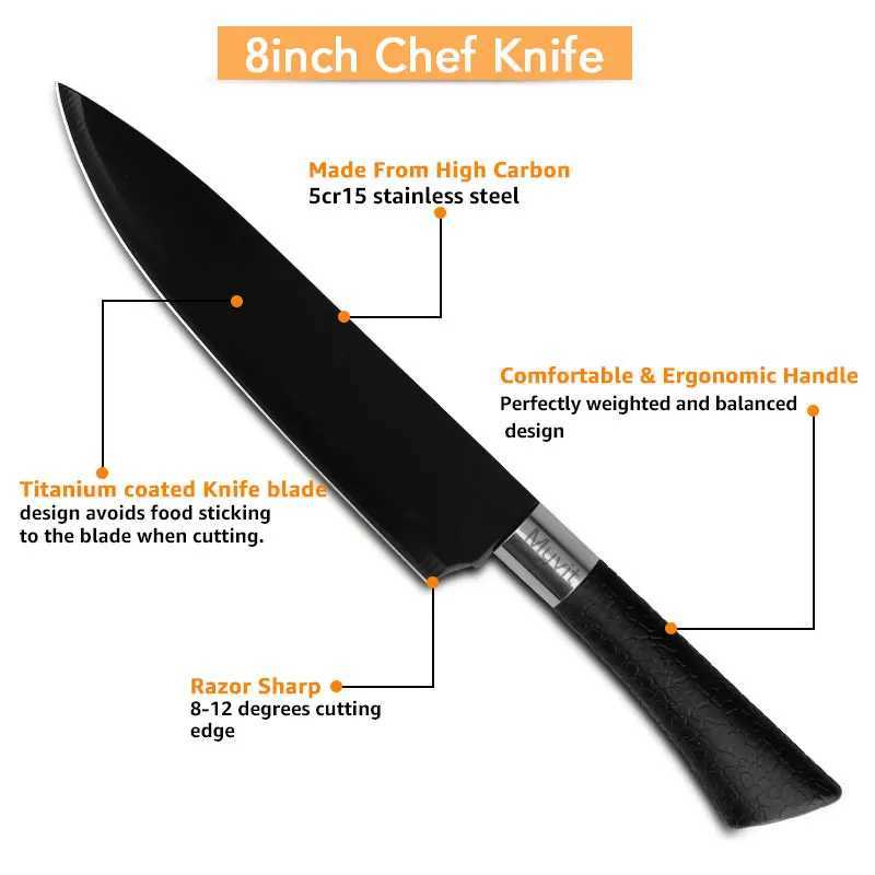Home>Products>Kitchen Knives>Stainless Steel Knives>Black Blades>Kitchen Knives Y241227