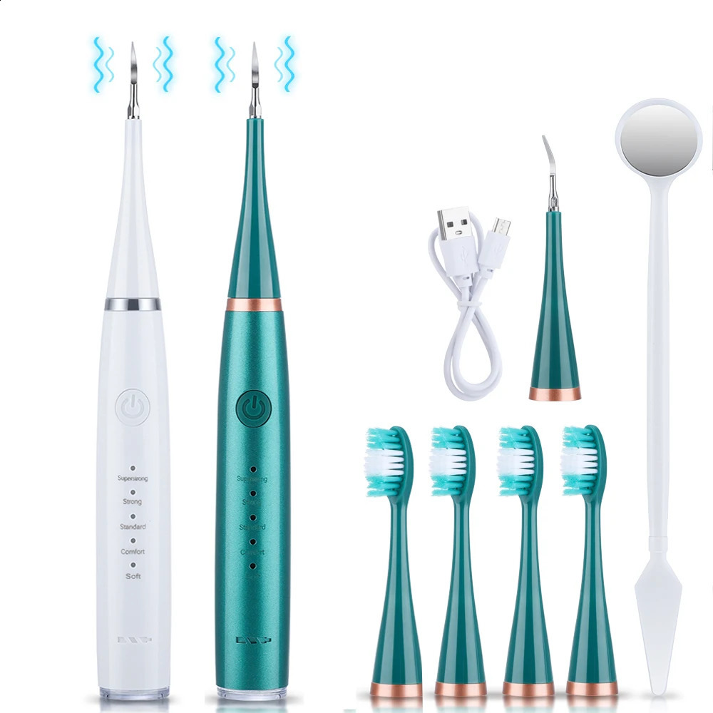 7in1 Ultrasonic Dental Cleaner Electric Toothbrush Dental Tartar Remover Sonic Teeth Plaque Cleaner Tooth Oral Cleaning 241226