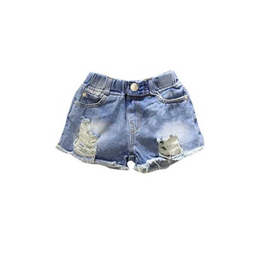 New 3 4 5 6 7 8 9 10 12 Years Kids Girls Summer White Pink Blue Black Denim Cowboy Shorts For Boys School Short Pants W241227