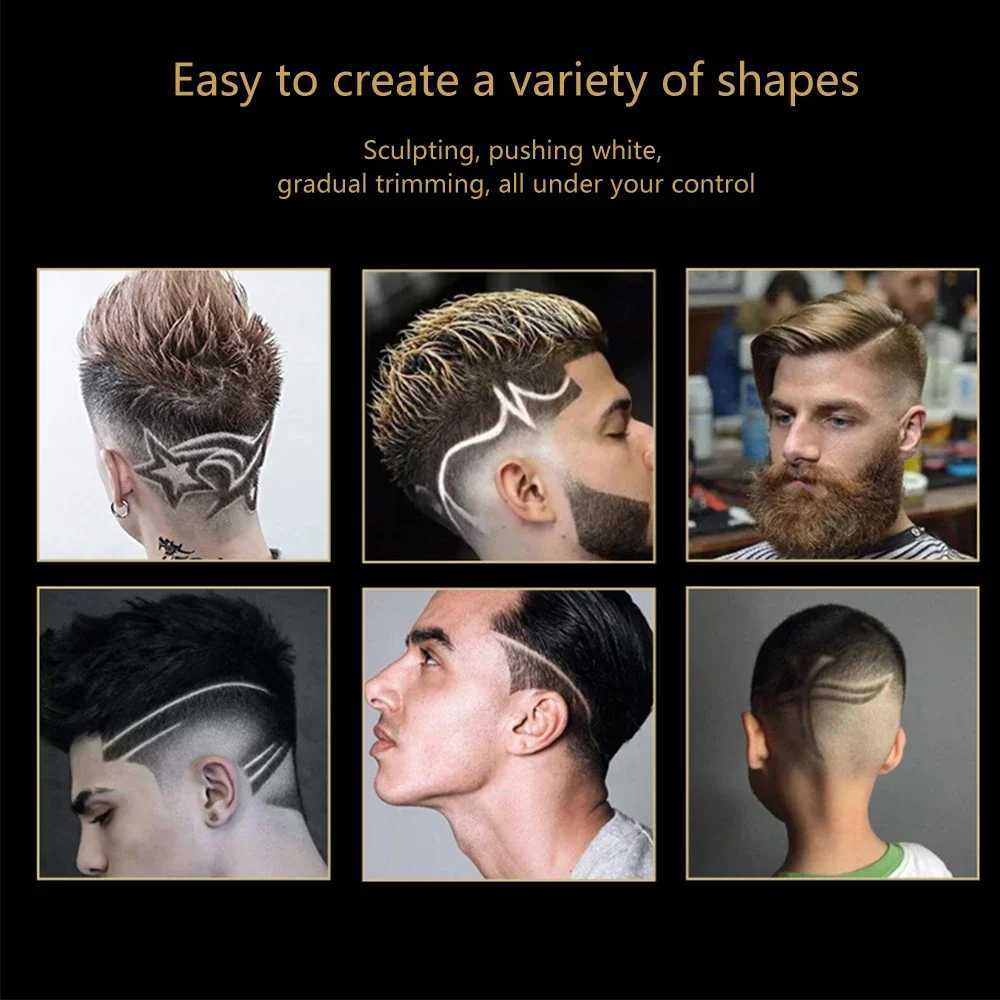 Kemei KM-1986 Hair Trimmer For Men Beard Trimmer Professional Hair Clipper Electric Razor Rechargeable Hair Cutting Machine W241227