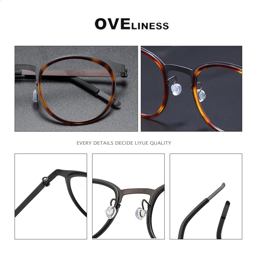 Glasses Frame for Men Metal Vintage Round Prescription Eyewear Myopia Optical Eyeglasses Spectacle 241227