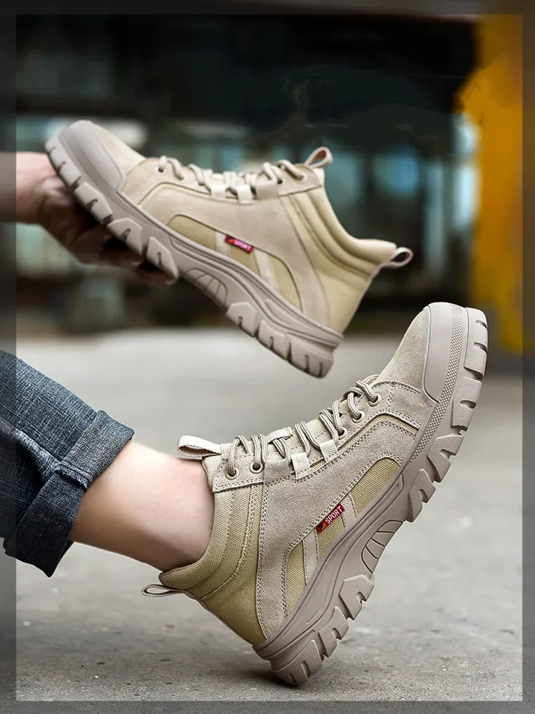 Work Safety Shoes Men Women Protective Steel Toe Safety Boots Indestructible Breathable Wrap Head Work Sneakers 241226