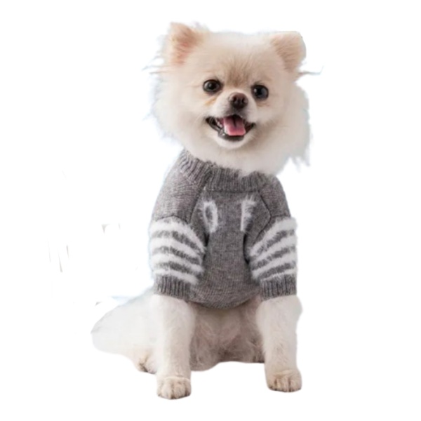 Fashion designer brand classic jacquard letter pattern warm dog cat winter sweater casual pet clothes coat