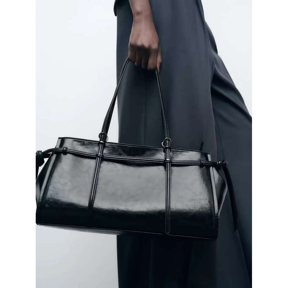 Women's Bags Handbag Large Black Leather Tote Bag Top Handle Women's Handbag Woven Design Shoulder Bags For Women Commuting Shopper Purses