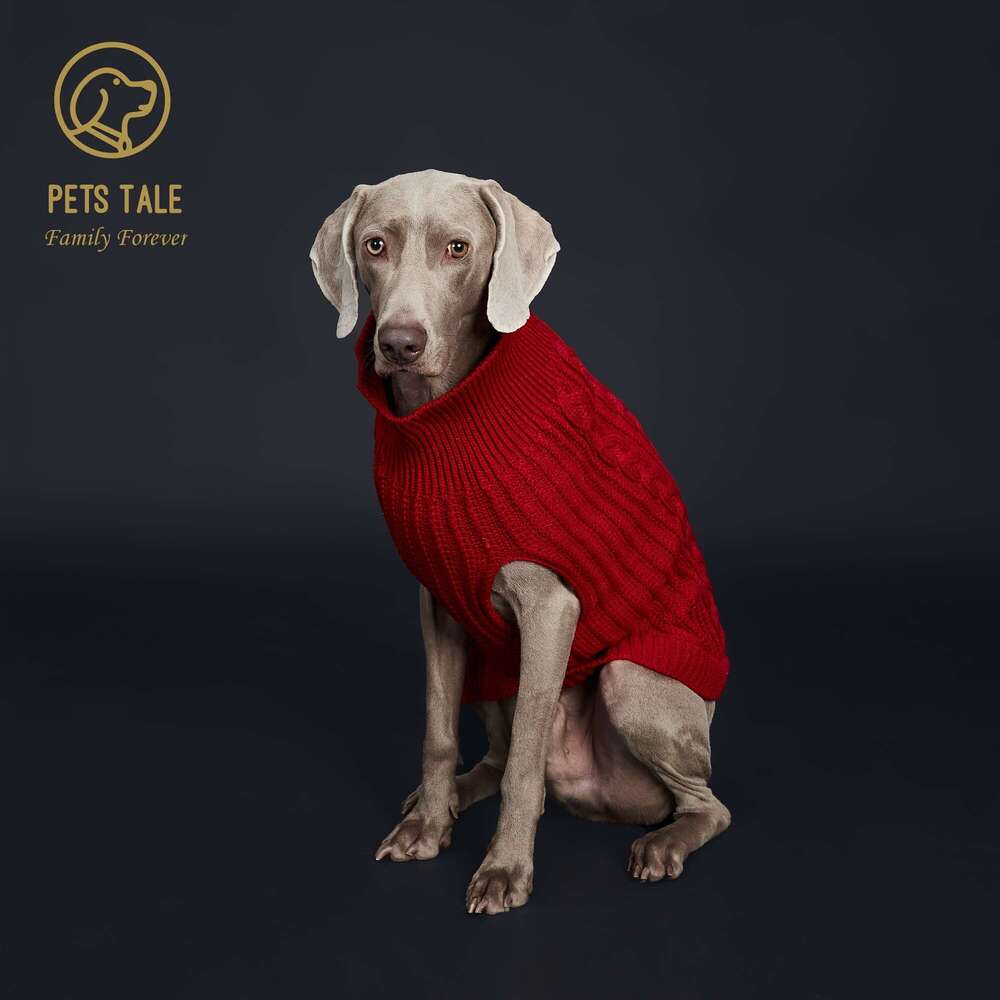 1pc Plain Color Pet Knitted Sweater For Autumn And Winter Dog Warm Clothes