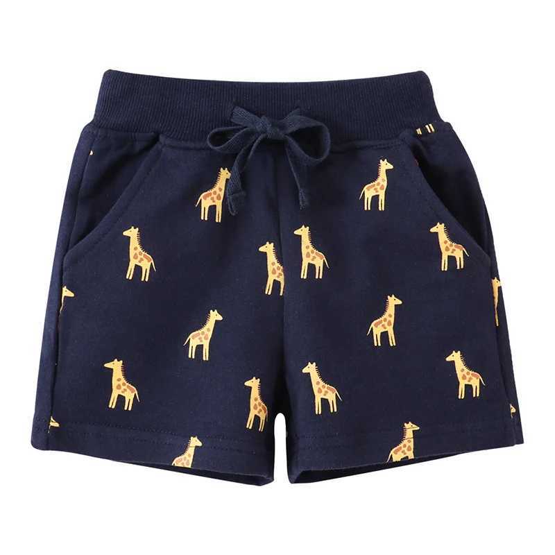 Little maven Kids Clothes 2024 Summer Baby Boys Cotton Soft and Comfort Childrens Clothing Wear Cartoon Giraffes Short Pants W241227
