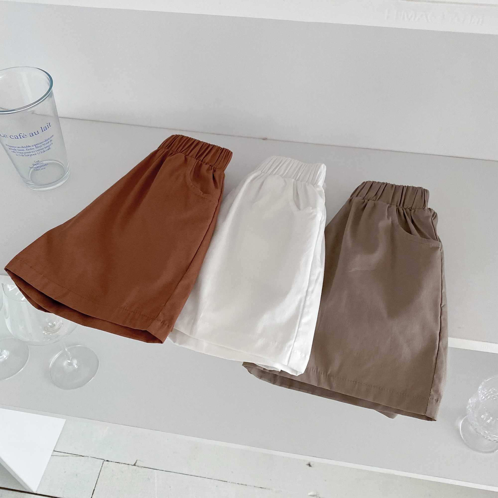 Korea Trend Baby Boys Shorts Summer Cotton Breathable 3 Pockets Design Children Sports Pants 0-4 Yrs Girls Clothes W241227