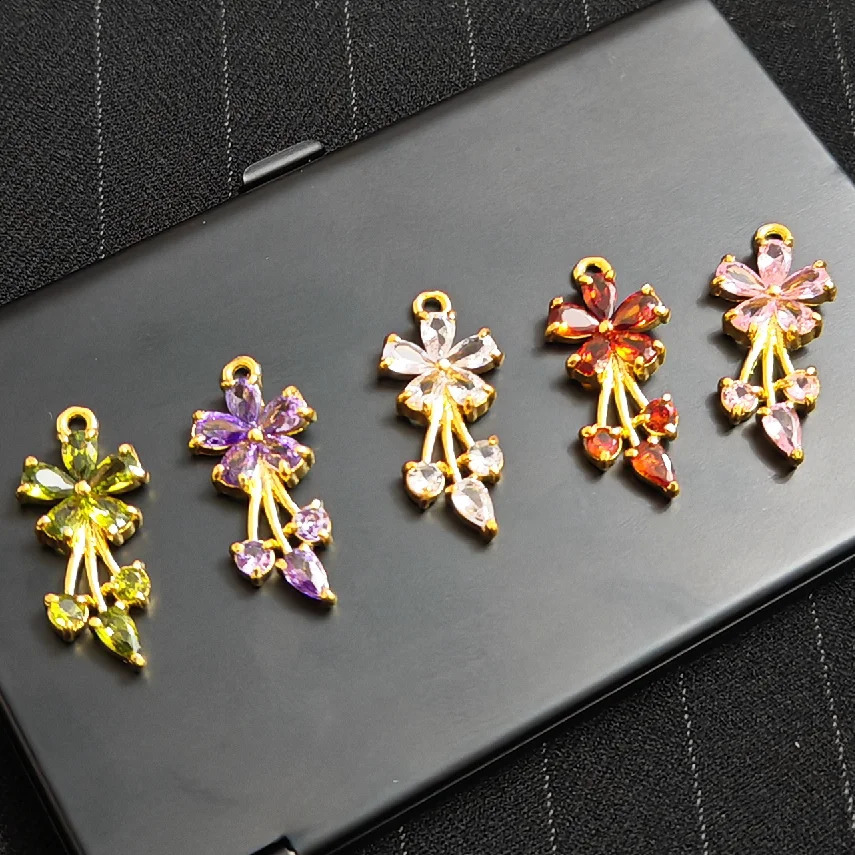 Customized personalized stainless steel name brooch with diamond inlaid flower brooch as a gift for womens mothers 241227