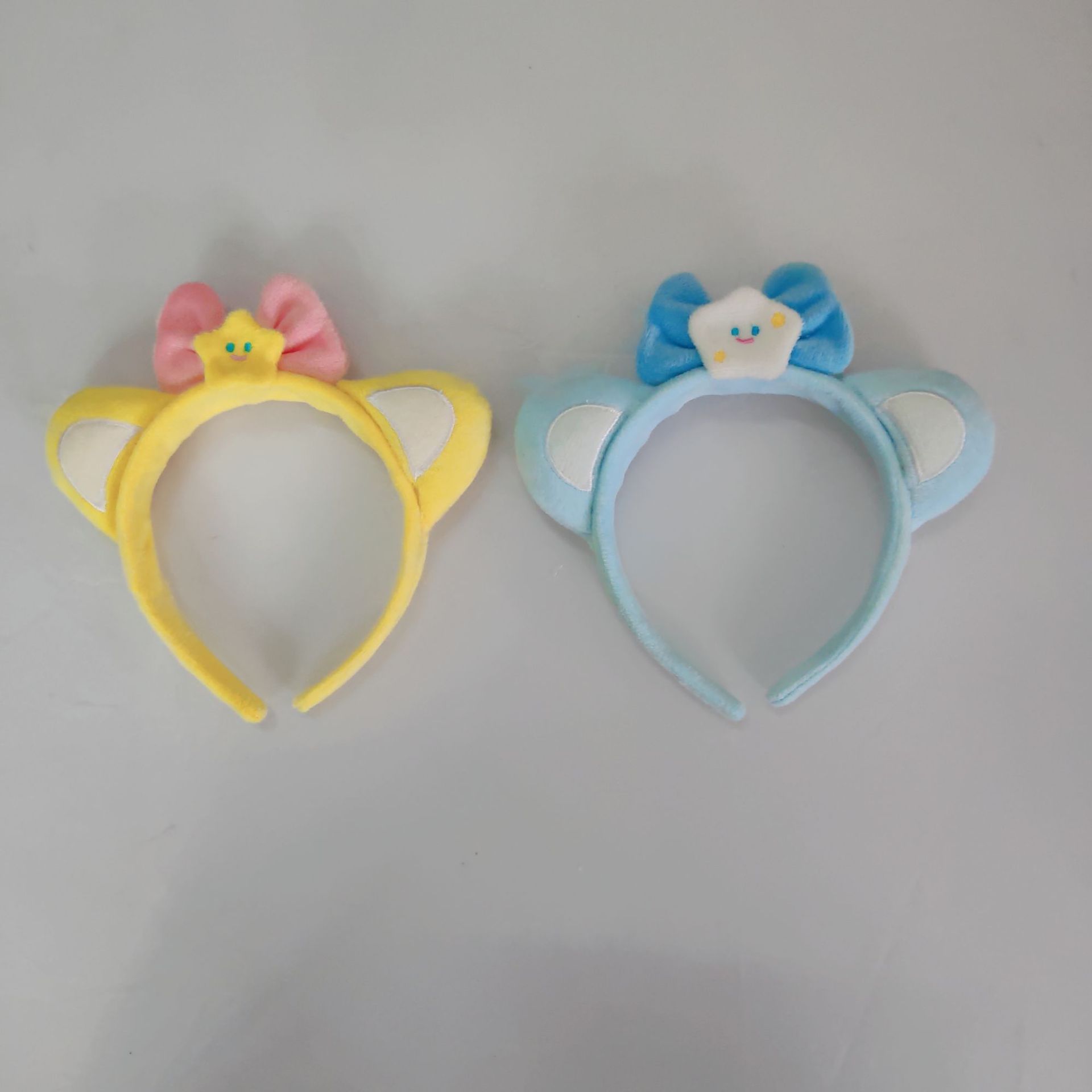 New Cute Cartoon Plush Star Hair Band Net Red Korean Shampoo Hair Band Girl Heart facial mask Hair Trim Hair Clip