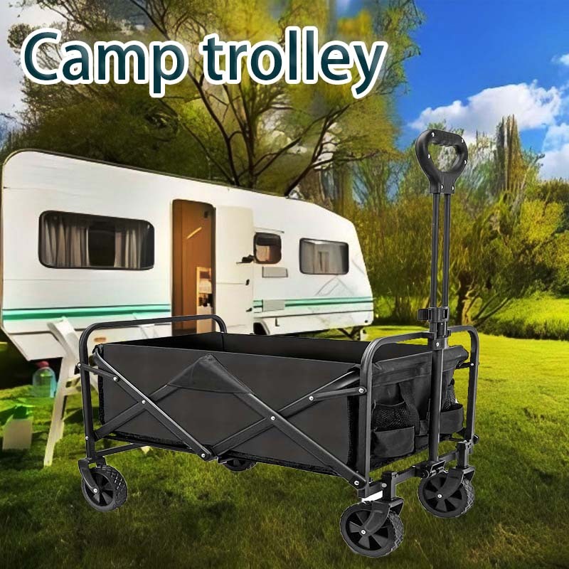 ddmyoutdoor China domestic camping trailer RV small trailer large capacity beach buggy portable heavy-duty Portable folding cart sports cart camping c