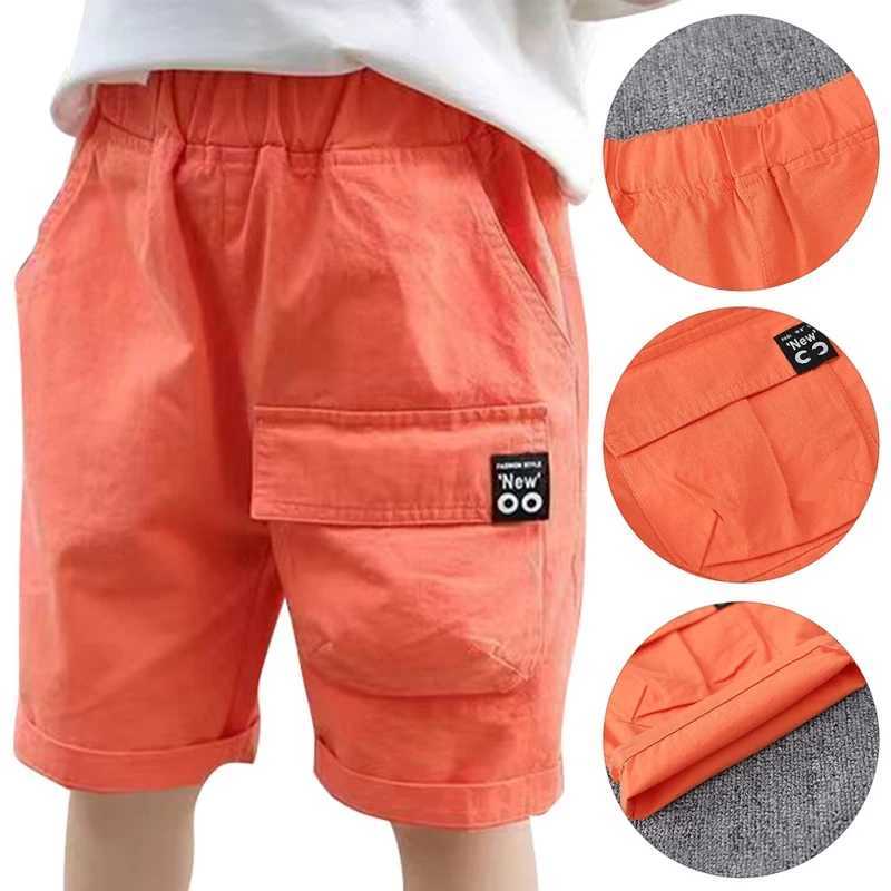 Childrens Boy Summer Shorts Casual Loose Pants Kids Solid Color Boys Trousers Teenager Fashion Sports Mid-Short Trousers W241227