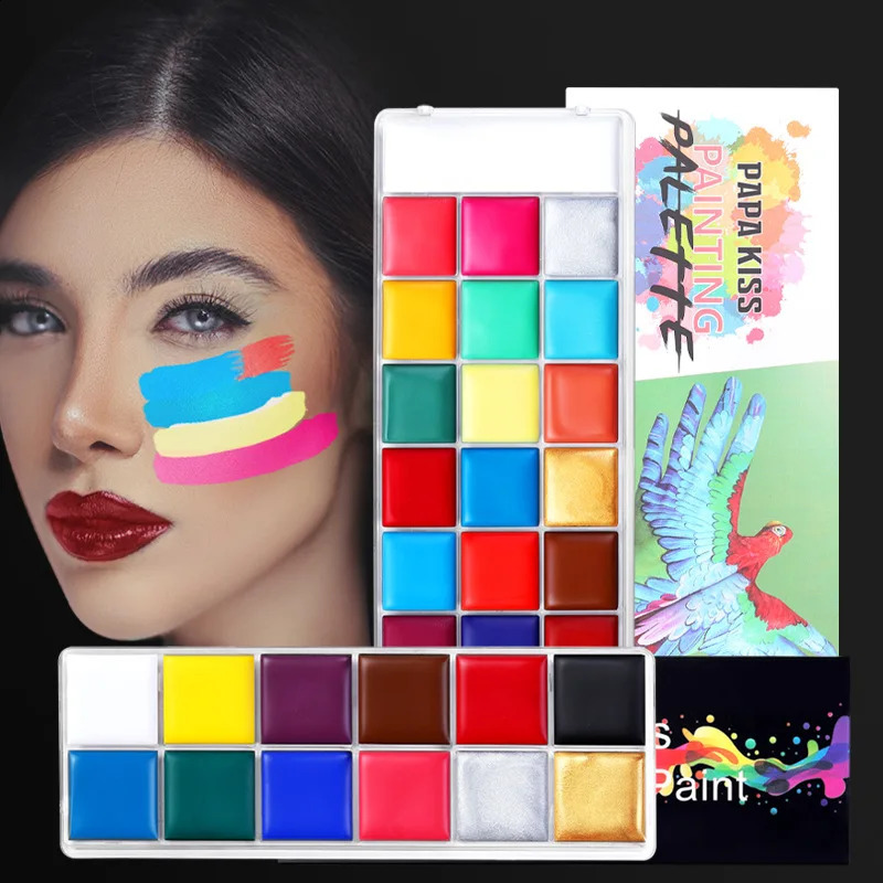 Body Paint Art Children Makeup Painting Pigment Kit 12 Colors 15 ColorOily Face PaintsHalloween Stage Face Painting For Women 241224
