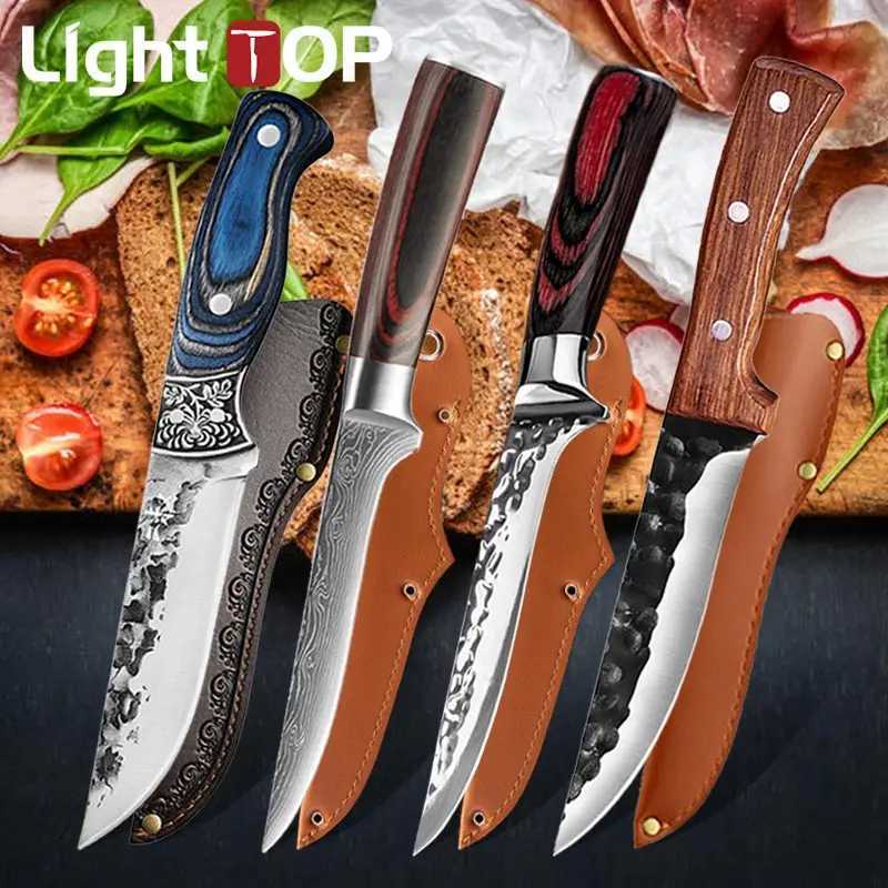 Meat Cleaver Japanese Kitchen Knife Forged Deboning Slicing Chef Fillet Knife Sls Cutting Fish Fruit Boning Knives Y241227