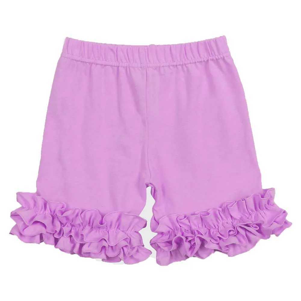 Musbala Fashion Ruffle Shorts 95% Cotton Solid Color Multicolor Kids Girls Summer High Waist Shorts W241227