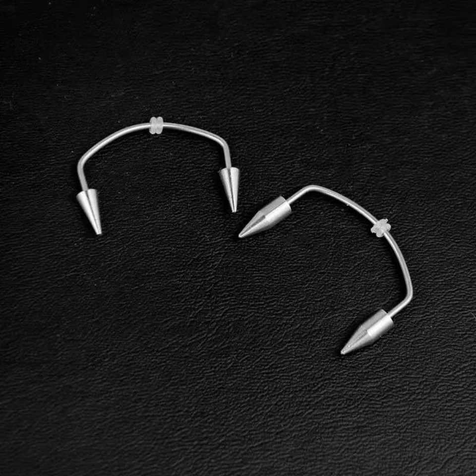 Hypoallergenic 316L Stainl Steel Vampire Fangs Single Piece For Women Lip Piercing Jewelry Fashion Accories W241227