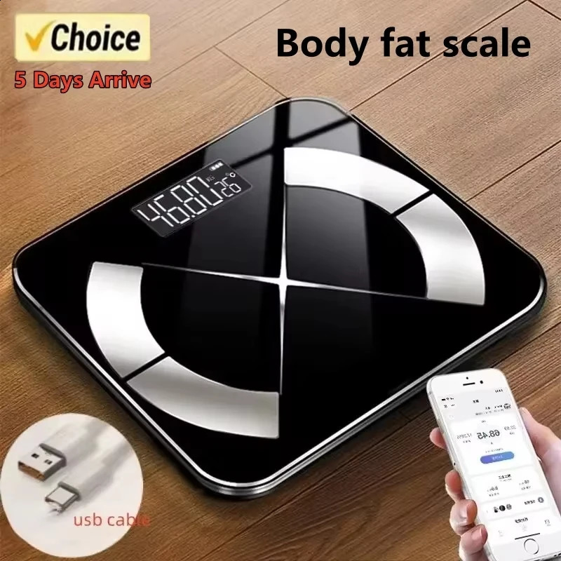 Electronic Scale Smart Weighing Human Charging Simple Weight Scale Weighing Household Fat Body Fat Measurement Scale 241226