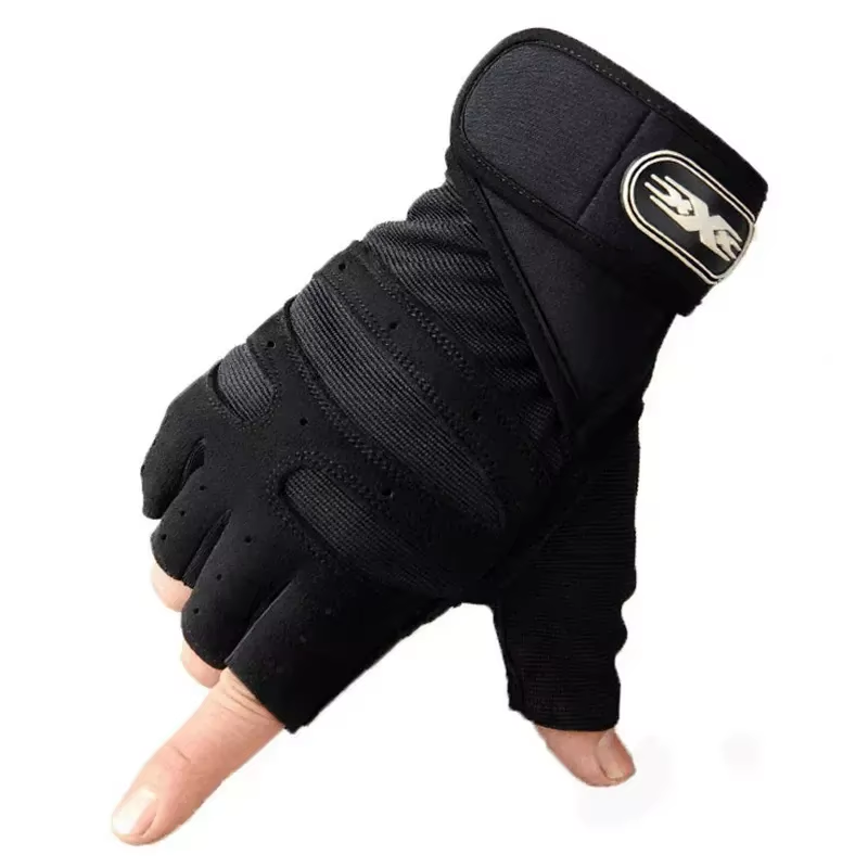Anti-slip Half finger nylon motorcycle racing glove gym gloves