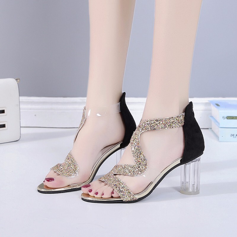 Sandals For Ddmywed Women New Summer Style One Piece Fashion S Shoes Fish Mouth Crystal Heel Bag Chinese Brand F Ddmysaturn