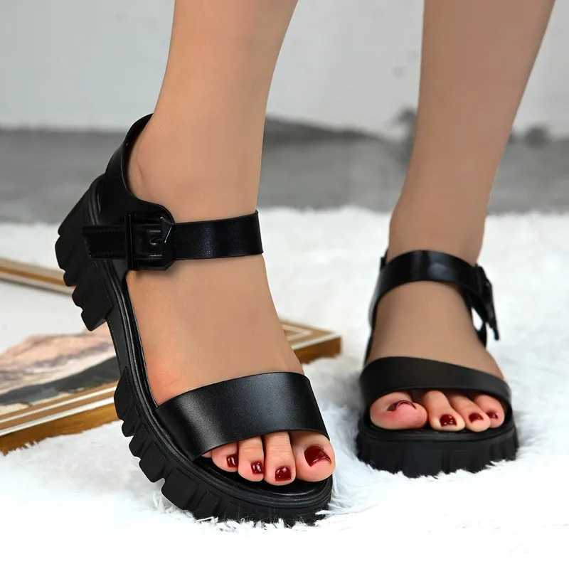 High Quality Luxury Sandals Woman Trend Talon Femme Sandal Women Sandals on Offer Tennis Feminio Platform Sports Black Heel T241227