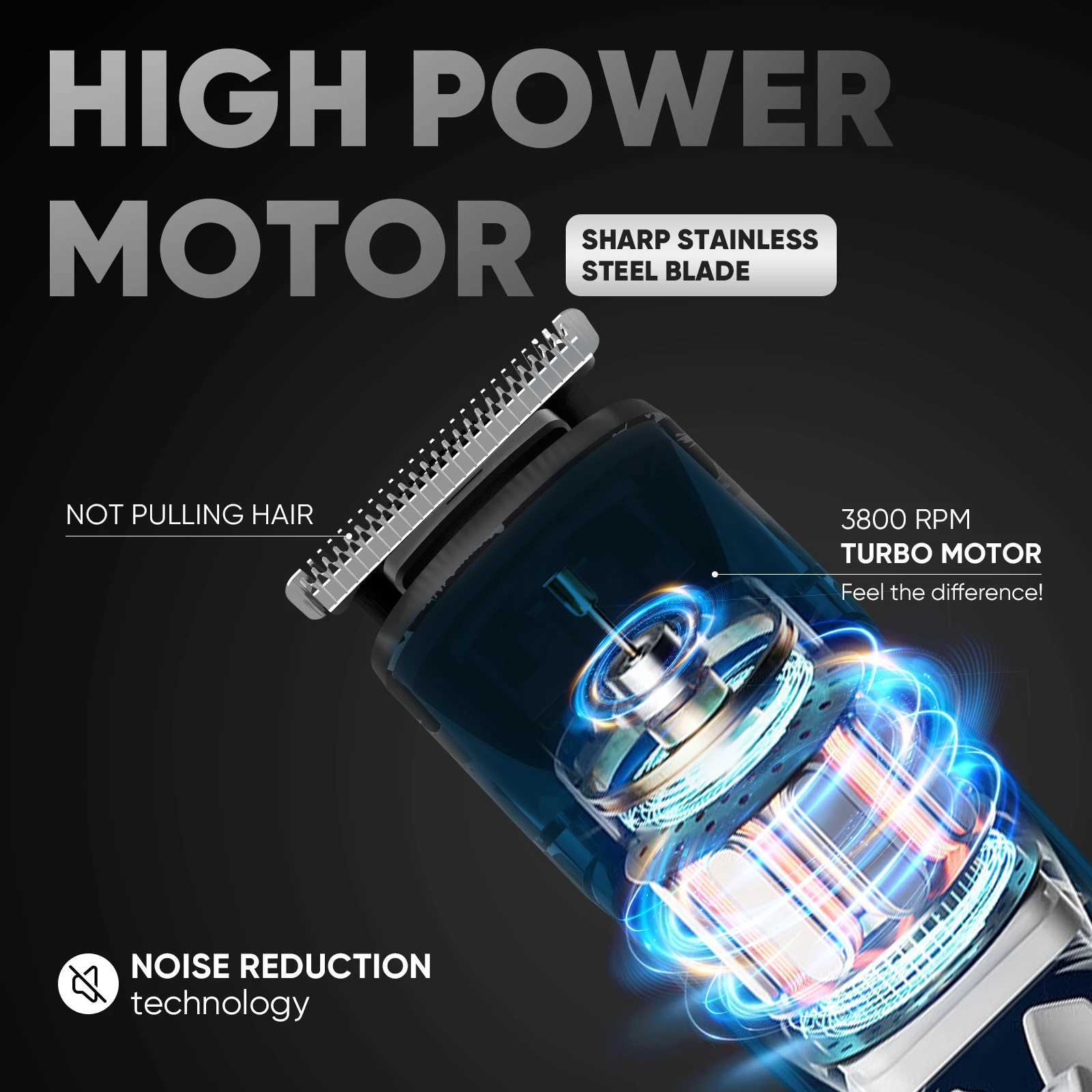 Sejoy MASTER Mens Grooming Kit 5 In 1 Multifunctional Electric Hair Clippers Rechargeable Razor Men Beard Nose Trimmer W241227