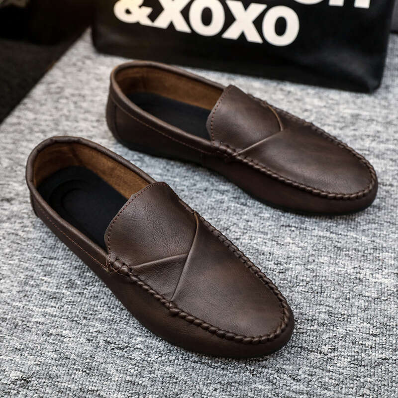 2025 Fashion Trendy Dress Loafers Split Leather Moccasins for Men Formal Mariage Wedding Shoes