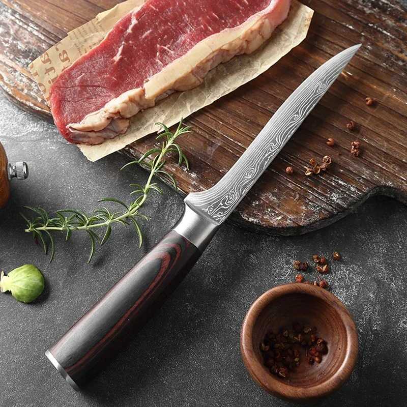 Meat Cleaver Japanese Kitchen Knife Forged Deboning Slicing Chef Fillet Knife Sls Cutting Fish Fruit Boning Knives Y241227