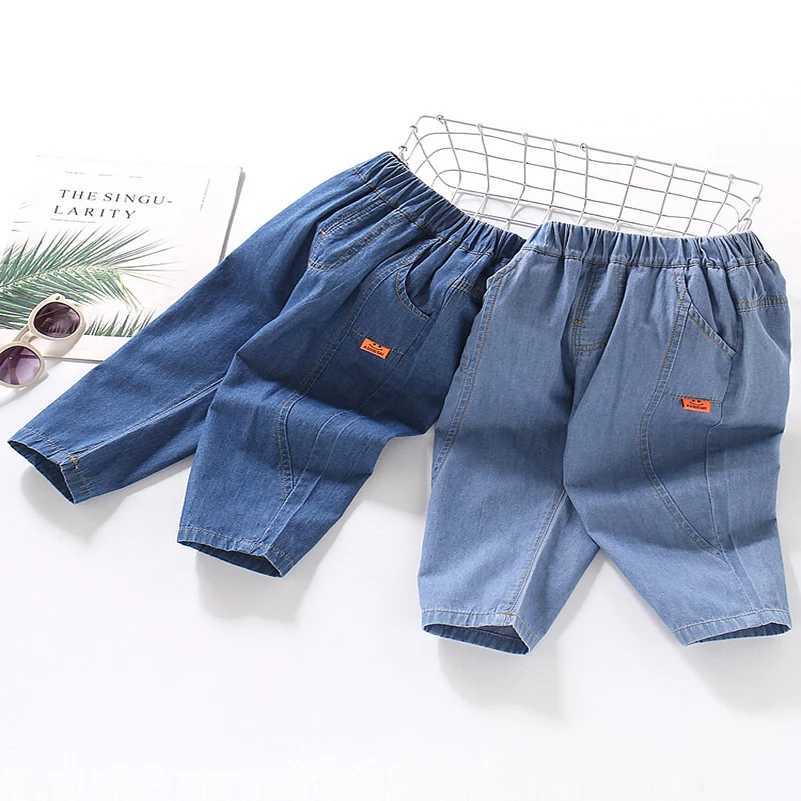 2024 Spring and Autumn Girls Fashion Versatile Orange Smiling Face Mosquito proof Pants/Jeans 1-6 Years Old W241227