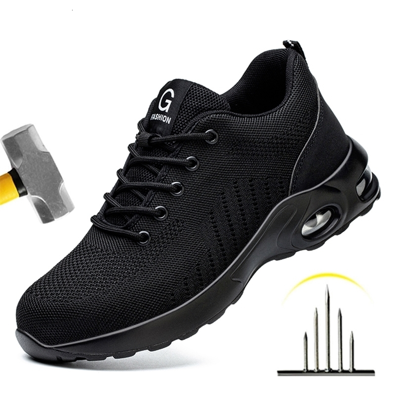 Styles Men Safety Boots With Steel Toe Cap Anti-smash Work Sneakers Safety Shoes Men Indestructible Work Boots Hiking shoes 241226