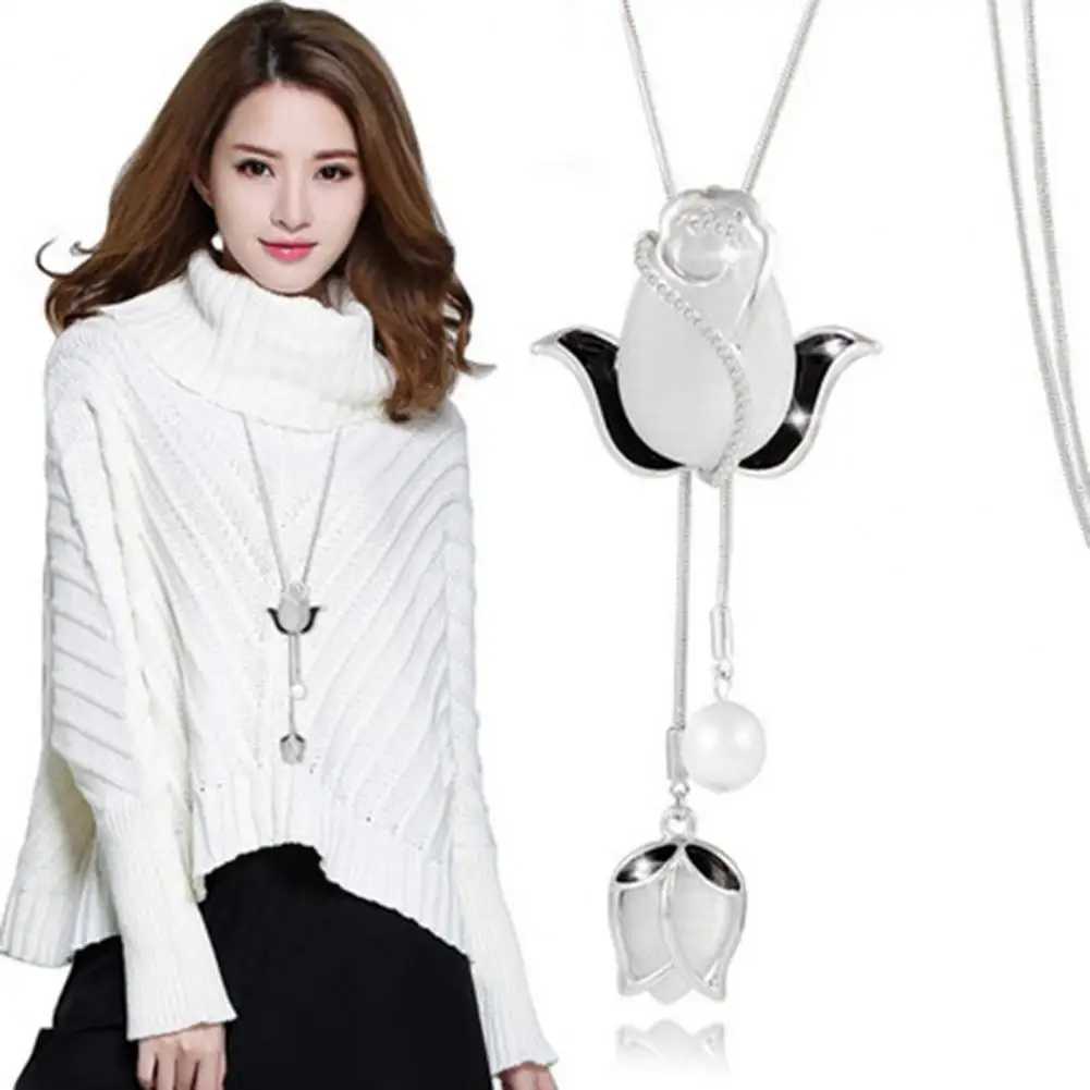 Women Necklace Chic Multiple Styles Pendant Necklace Long Sweater Chain Party Dr Necklace Jewelry GiftXJ241227