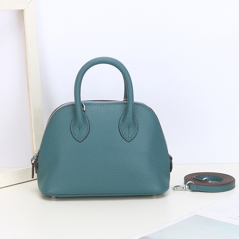 Small Shell Fashion Women Cow Leather Handbag Simple Shoulder Ladies Classic Crossbody Bags Multi Color Messenger Bag