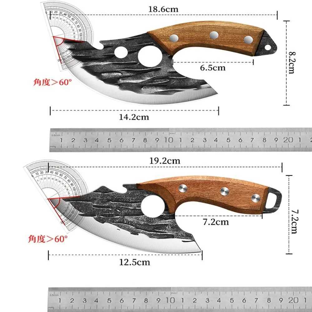 Forged But Kitchen Knife Accessories Handmade Household Chef Cook Knife Boning Knives for Meat Cleaver Vegetables Cutter Y241227