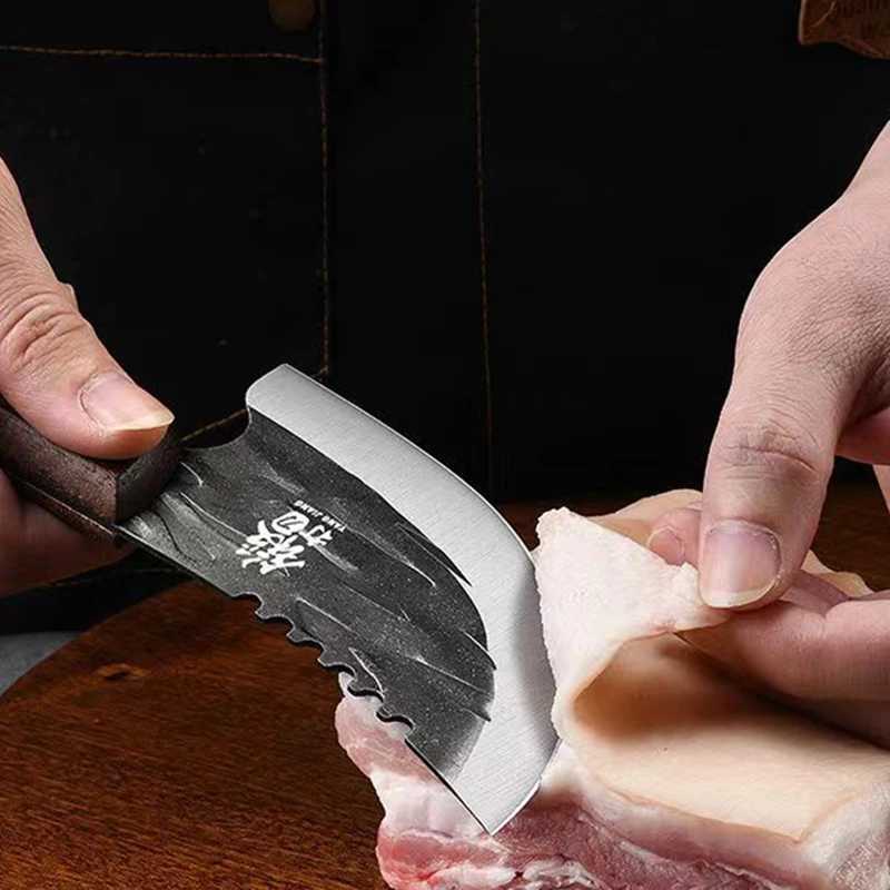 Forged Kitchen Cleaver Chef Knife Slicing Boning Peeling But Knife Meat Vegetable Cutting Paring Tools Y241227