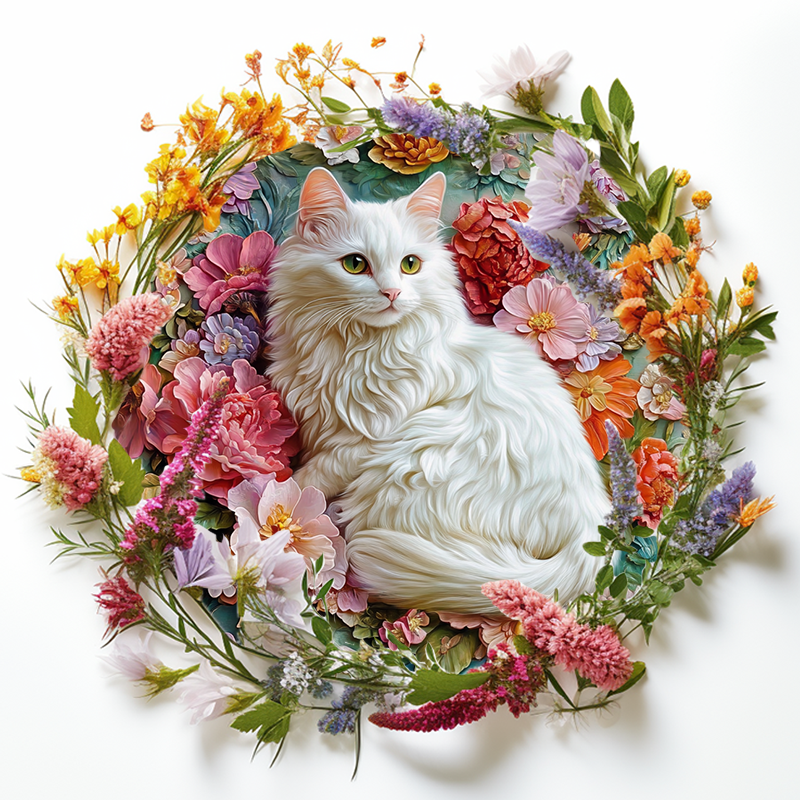 Chausie Lion Cat Memorial Customizable Circular Aluminum Pet Ornaments Premium Decorative Paintings Pet Souvenir Tombstones