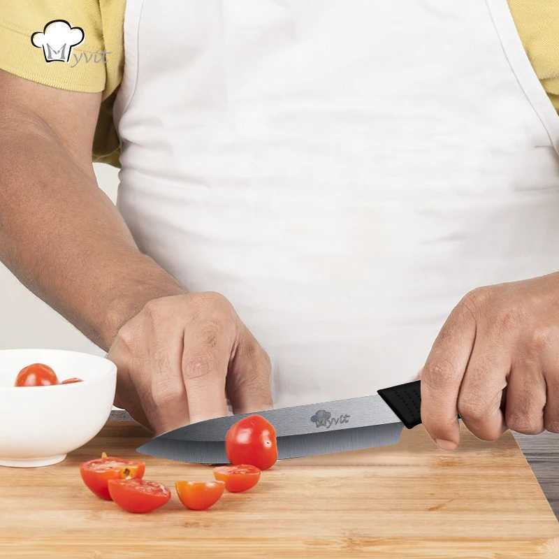 Kitchen Ceramic Knife 3 Paring 5 Slicing Ceramic Knife Black Blade Kitchen Blade Cooking Tool Y241227
