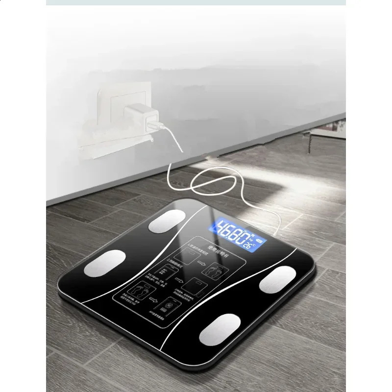 Weight Scale Bathroom Fat Smart Electronic Composition Analyzer Fashion Selling Precision Bathroom Black Analyzer Scale 241226