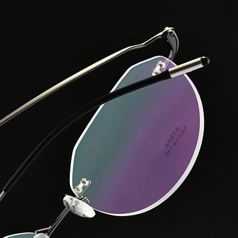 Ultralight Alloy Rimless Men Glasses Frame Square Eyeglasses Myopia Prescription Frames For Women Optical Eye Glass 241227