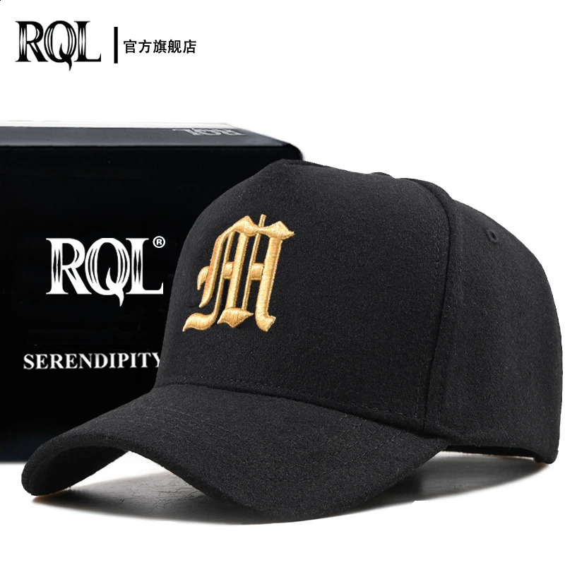 Mens Winter Wool Hat Thick Warm High Dome Baseball Cap Large Size Trucker Cap Adjustable Embroidered Fashion Sport Hat 241226