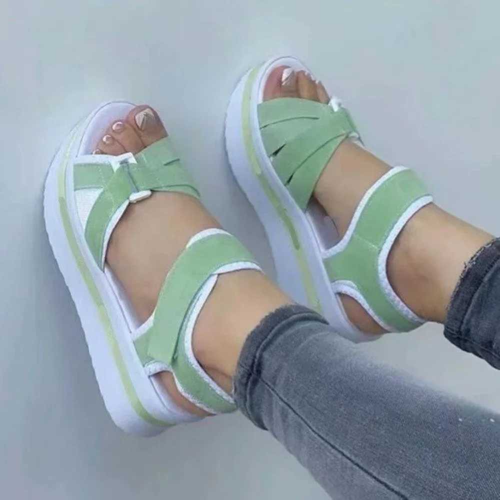 High Quality Sandals Women Summer Shoes Woman Wedges Platform Sandals Fashion Fish Mouth Rome Sandals Black Women Shoes T241227